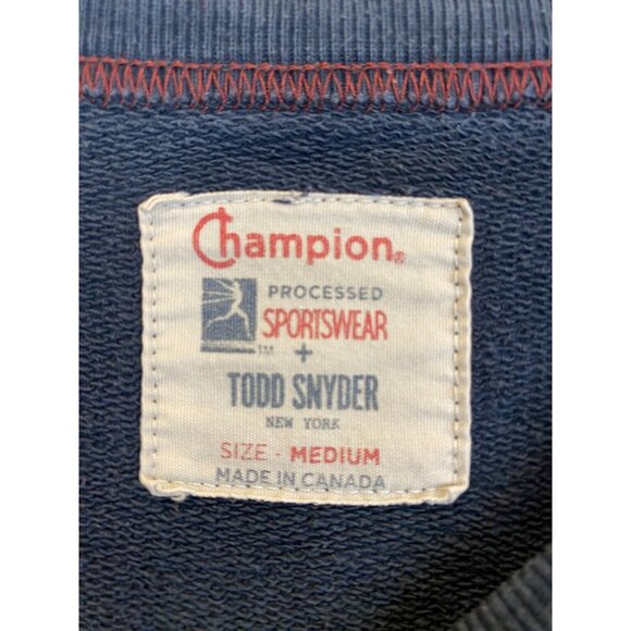 Vintage Look Champion Navy and Yellow Cadets Sweatshirt M - Picture 7 of 8